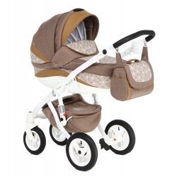 B63 - Детская коляска Adamex Barletta NEW 2 в 1 Ecco кожа 50%